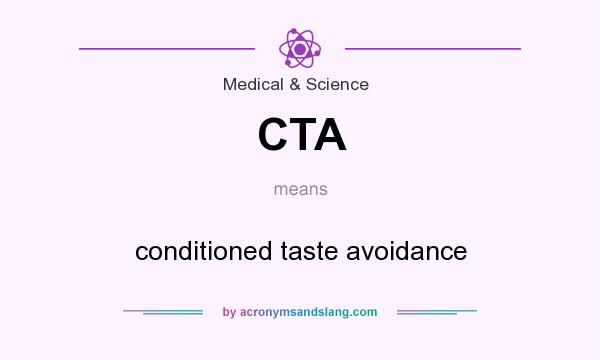 What does CTA mean? It stands for conditioned taste avoidance