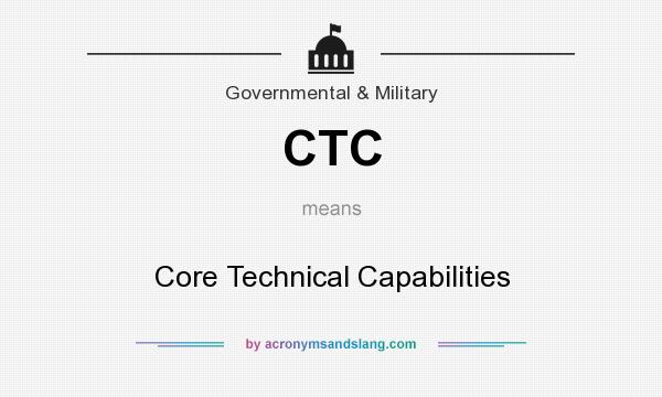 What does CTC mean? It stands for Core Technical Capabilities