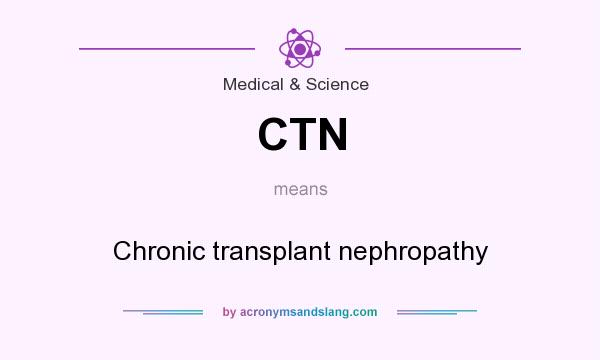 What does CTN mean? It stands for Chronic transplant nephropathy