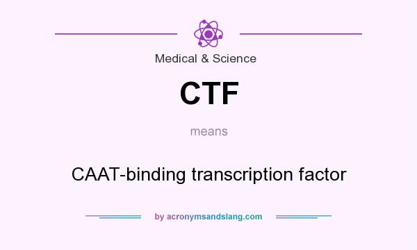 What does CTF mean? It stands for CAAT-binding transcription factor