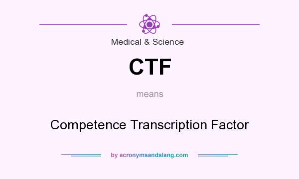 What does CTF mean? It stands for Competence Transcription Factor