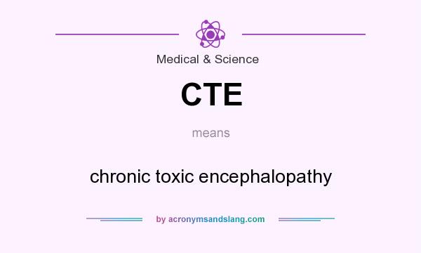 What does CTE mean? It stands for chronic toxic encephalopathy