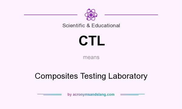 What does CTL mean? It stands for Composites Testing Laboratory