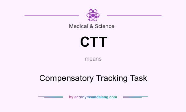 What does CTT mean? It stands for Compensatory Tracking Task