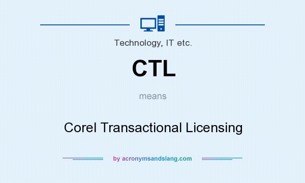 What does CTL mean? It stands for Corel Transactional Licensing