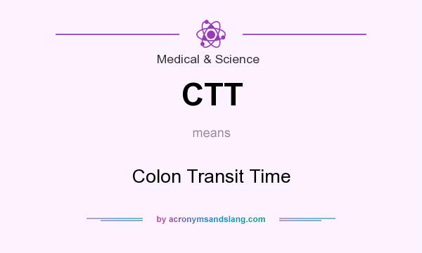 What does CTT mean? It stands for Colon Transit Time