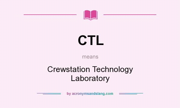 What does CTL mean? It stands for Crewstation Technology Laboratory