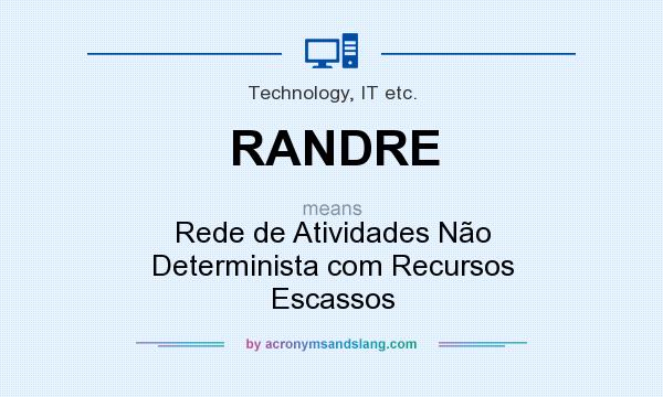 What does RANDRE mean? It stands for Rede de Atividades Não Determinista com Recursos Escassos