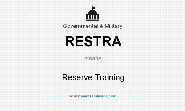 What does RESTRA mean? It stands for Reserve Training