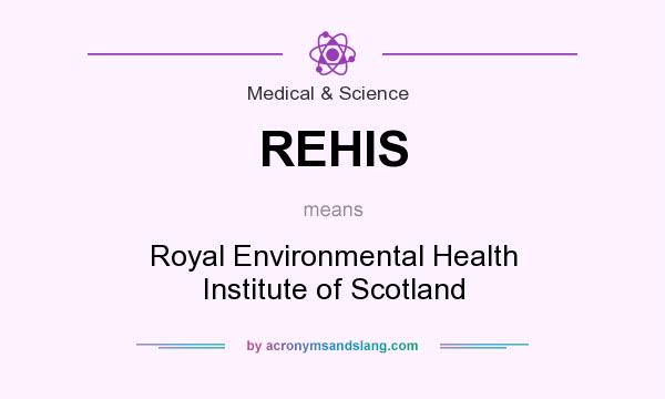What does REHIS mean? It stands for Royal Environmental Health Institute of Scotland
