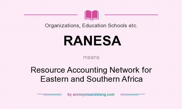What does RANESA mean? It stands for Resource Accounting Network for Eastern and Southern Africa