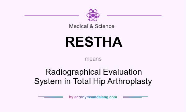 What does RESTHA mean? It stands for Radiographical Evaluation System in Total Hip Arthroplasty