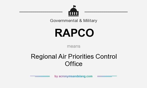 What does RAPCO mean? It stands for Regional Air Priorities Control Office