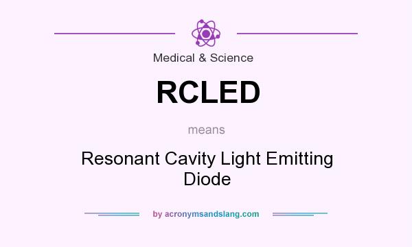 What does RCLED mean? It stands for Resonant Cavity Light Emitting Diode