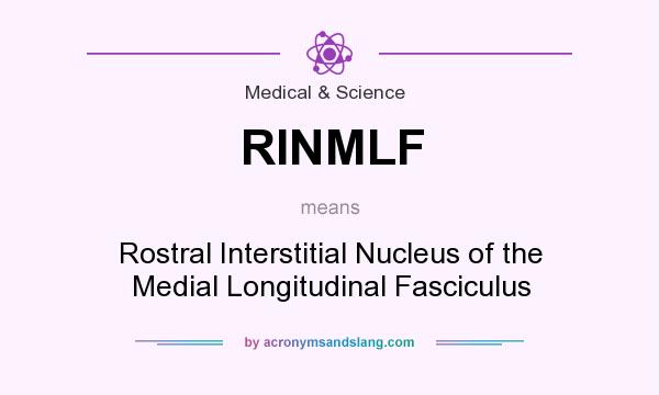 What does RINMLF mean? It stands for Rostral Interstitial Nucleus of the Medial Longitudinal Fasciculus