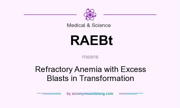 What does RAEBt mean? It stands for Refractory Anemia with Excess Blasts in Transformation