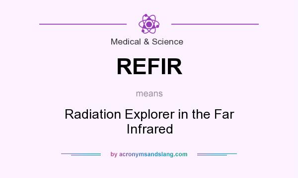 What does REFIR mean? It stands for Radiation Explorer in the Far Infrared
