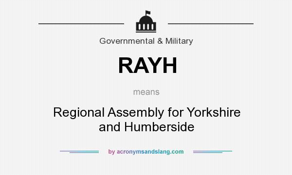 What does RAYH mean? It stands for Regional Assembly for Yorkshire and Humberside