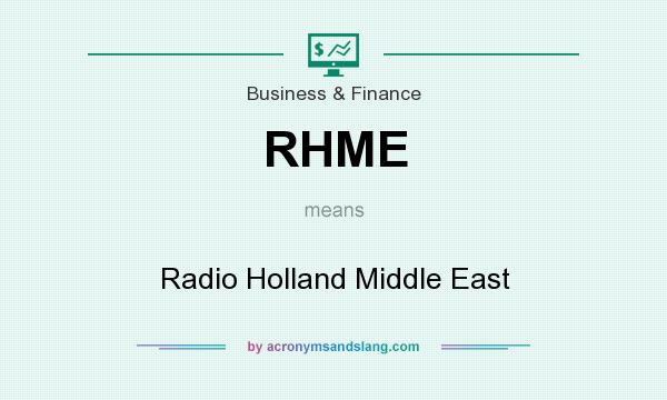 What does RHME mean? It stands for Radio Holland Middle East
