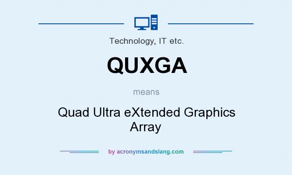 What does QUXGA mean? It stands for Quad Ultra eXtended Graphics Array