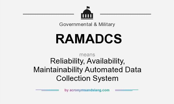 What does RAMADCS mean? It stands for Reliability, Availability, Maintainability Automated Data Collection System