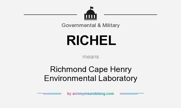 What does RICHEL mean? It stands for Richmond Cape Henry Environmental Laboratory