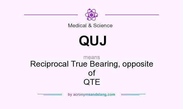 What does QUJ mean? It stands for Reciprocal True Bearing, opposite of QTE