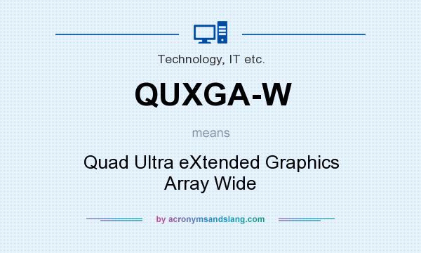What does QUXGA-W mean? It stands for Quad Ultra eXtended Graphics Array Wide