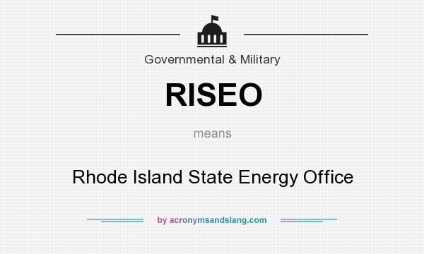 What does RISEO mean? It stands for Rhode Island State Energy Office