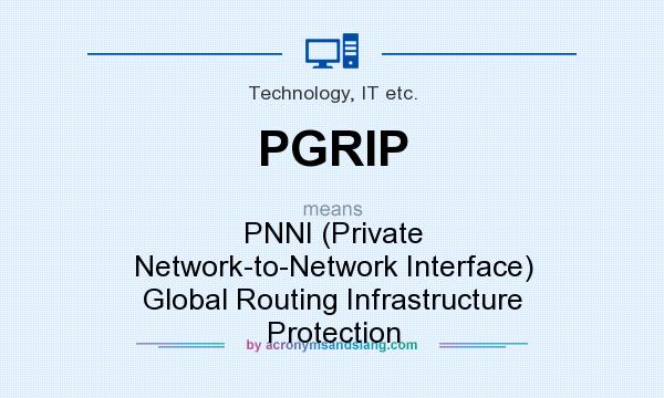 What does PGRIP mean? It stands for PNNI (Private Network-to-Network Interface) Global Routing Infrastructure Protection