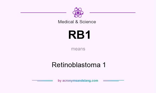 What does RB1 mean? It stands for Retinoblastoma 1