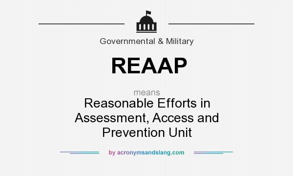 What does REAAP mean? It stands for Reasonable Efforts in Assessment, Access and Prevention Unit