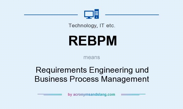 What does REBPM mean? It stands for Requirements Engineering und Business Process Management