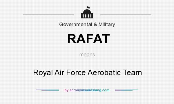 What does RAFAT mean? It stands for Royal Air Force Aerobatic Team