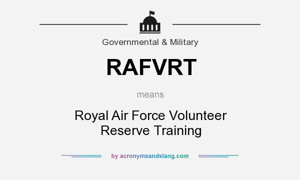 What does RAFVRT mean? It stands for Royal Air Force Volunteer Reserve Training