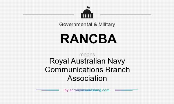 What does RANCBA mean? It stands for Royal Australian Navy Communications Branch Association