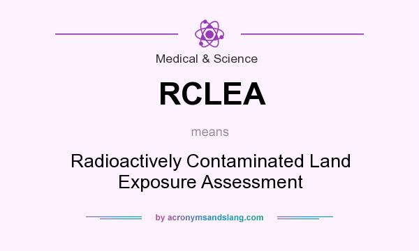What does RCLEA mean? It stands for Radioactively Contaminated Land Exposure Assessment