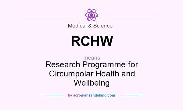 What does RCHW mean? It stands for Research Programme for Circumpolar Health and Wellbeing