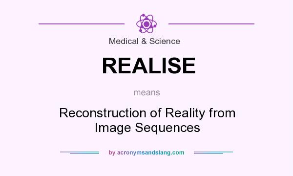 What does REALISE mean? It stands for Reconstruction of Reality from Image Sequences