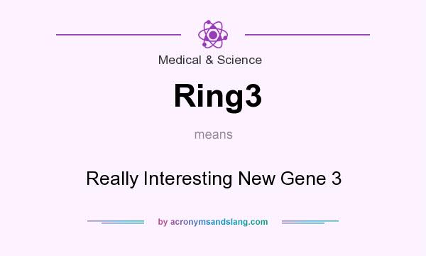 What does Ring3 mean? It stands for Really Interesting New Gene 3