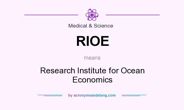 What does RIOE mean? It stands for Research Institute for Ocean Economics
