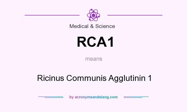 What does RCA1 mean? It stands for Ricinus Communis Agglutinin 1