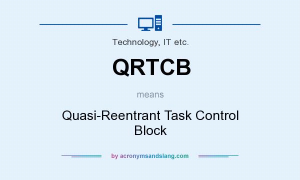 What does QRTCB mean? It stands for Quasi-Reentrant Task Control Block