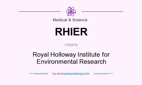 What does RHIER mean? It stands for Royal Holloway Institute for Environmental Research