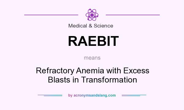 What does RAEBIT mean? It stands for Refractory Anemia with Excess Blasts in Transformation