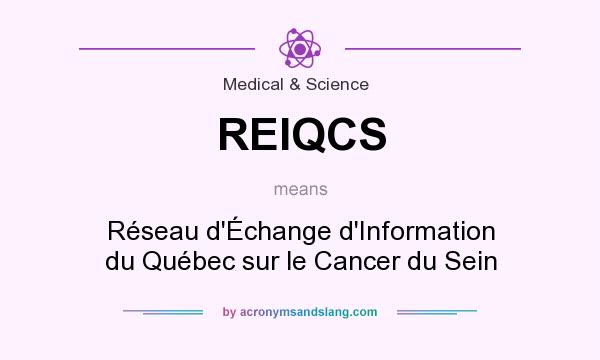 What does REIQCS mean? It stands for Réseau d`Échange d`Information du Québec sur le Cancer du Sein