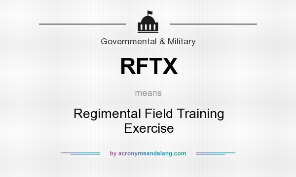 What does RFTX mean? It stands for Regimental Field Training Exercise