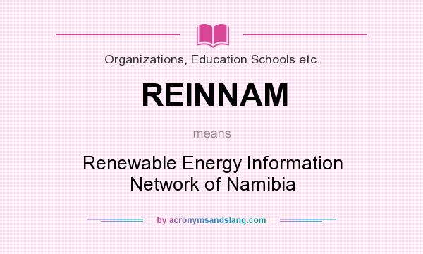 What does REINNAM mean? It stands for Renewable Energy Information Network of Namibia