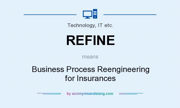 What does REFINE mean? It stands for Business Process Reengineering for Insurances