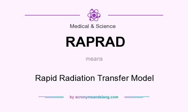 What does RAPRAD mean? It stands for Rapid Radiation Transfer Model